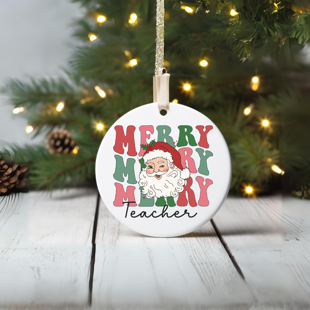 Teacher Christmas ornament.