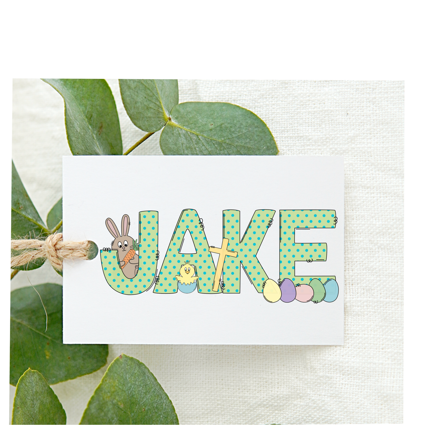 Personalized Easter Basket Name Tag