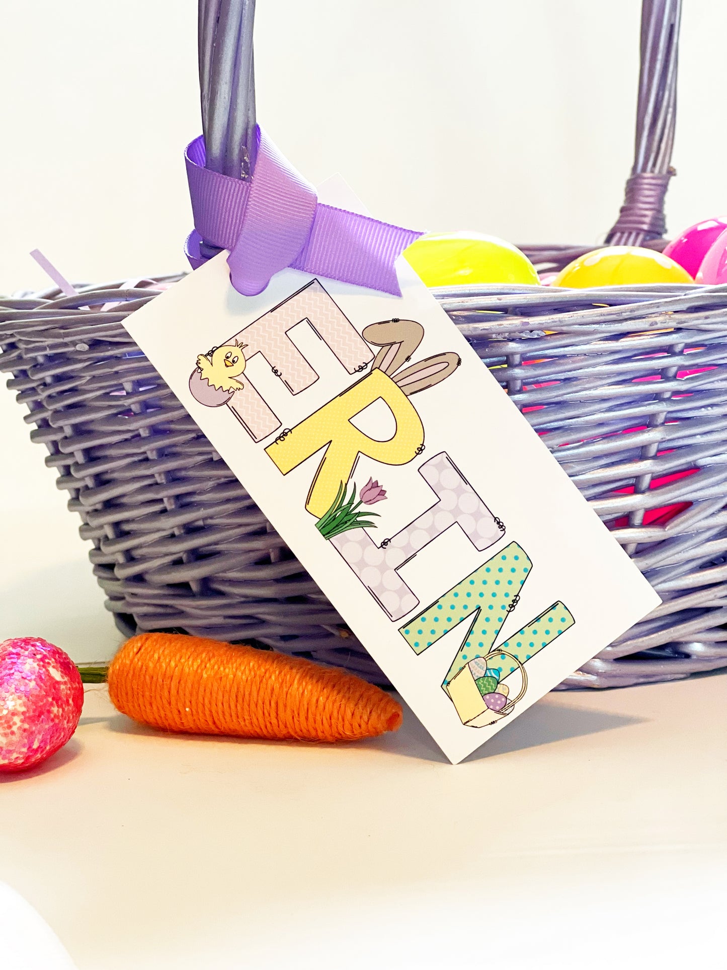 Personalized Easter Basket Name Tag