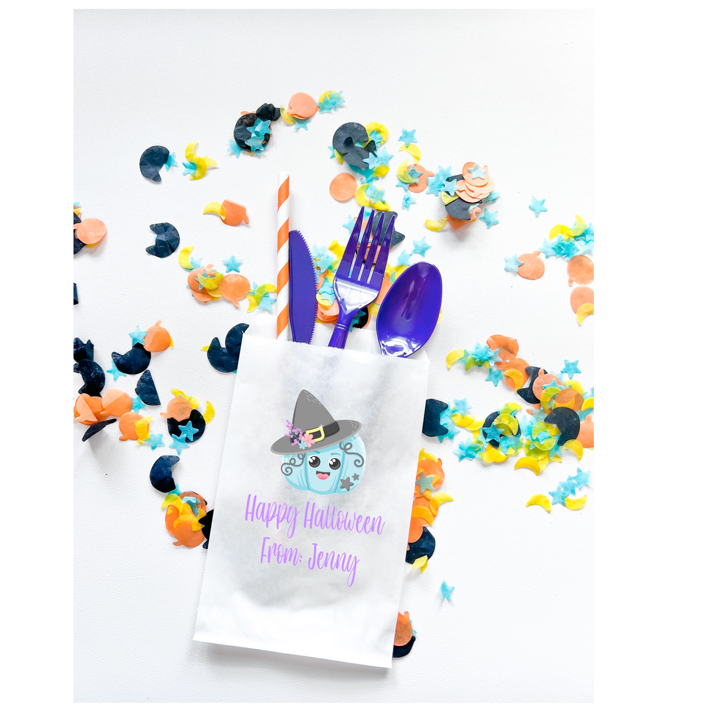 Blue Pumpkin Trick or Treating Bags
