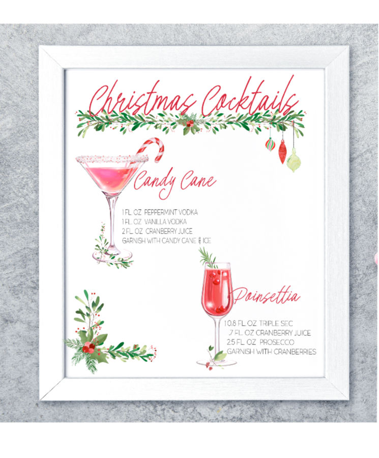 Signature Holiday drink Menu