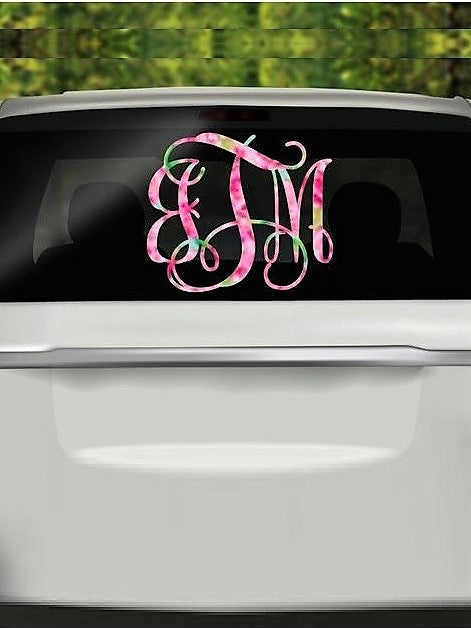 Cowgirl Western Boot Monogram Initial Window Decal Sticker, Custom Made In  the USA