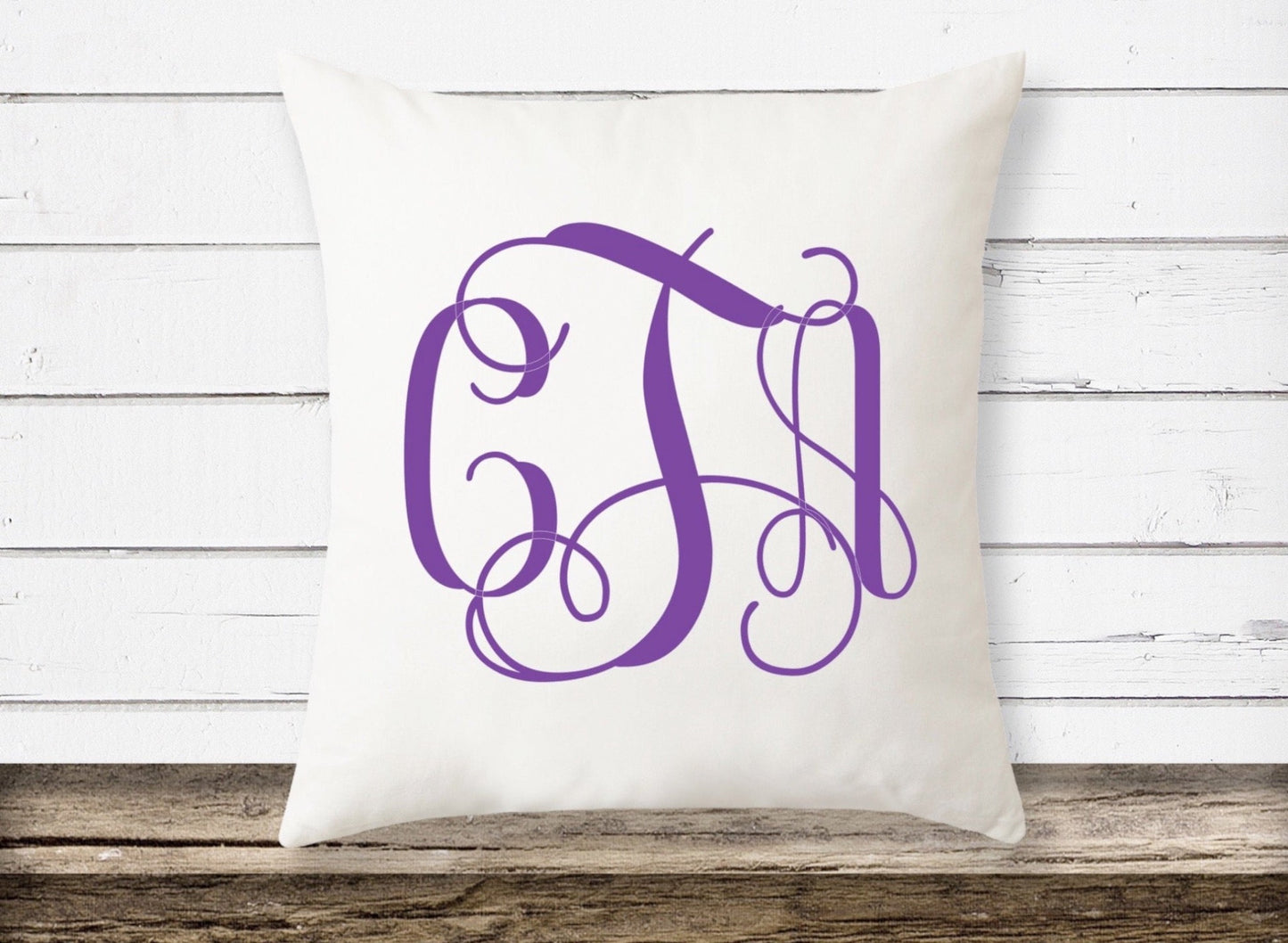 Monogram Accent Throw Pillow