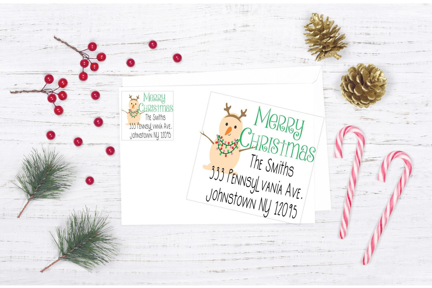 Christmas Address Labels Hawaiian Theme