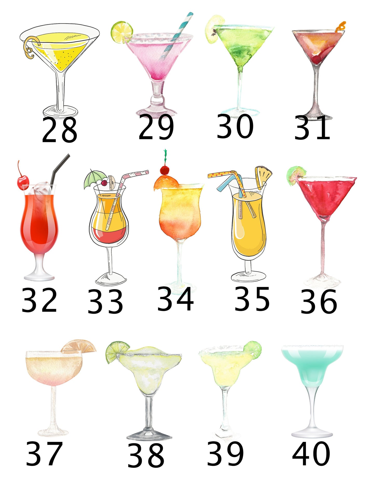 Signature Drink Menu | His and Her Drinks Printable Print at Home