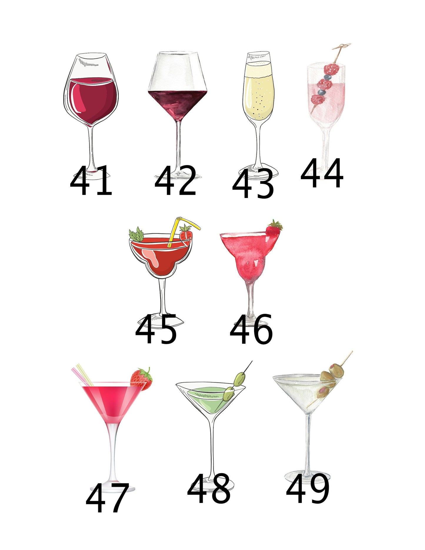 Signature Drink Menu | His and Her Drinks Printable Print at Home