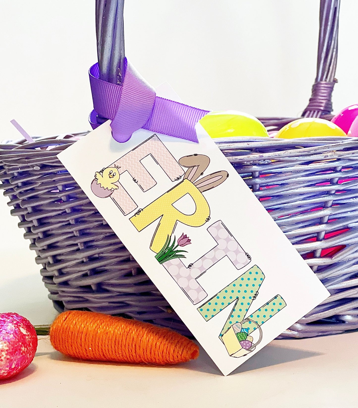 Personalized Easter Basket Name Tag