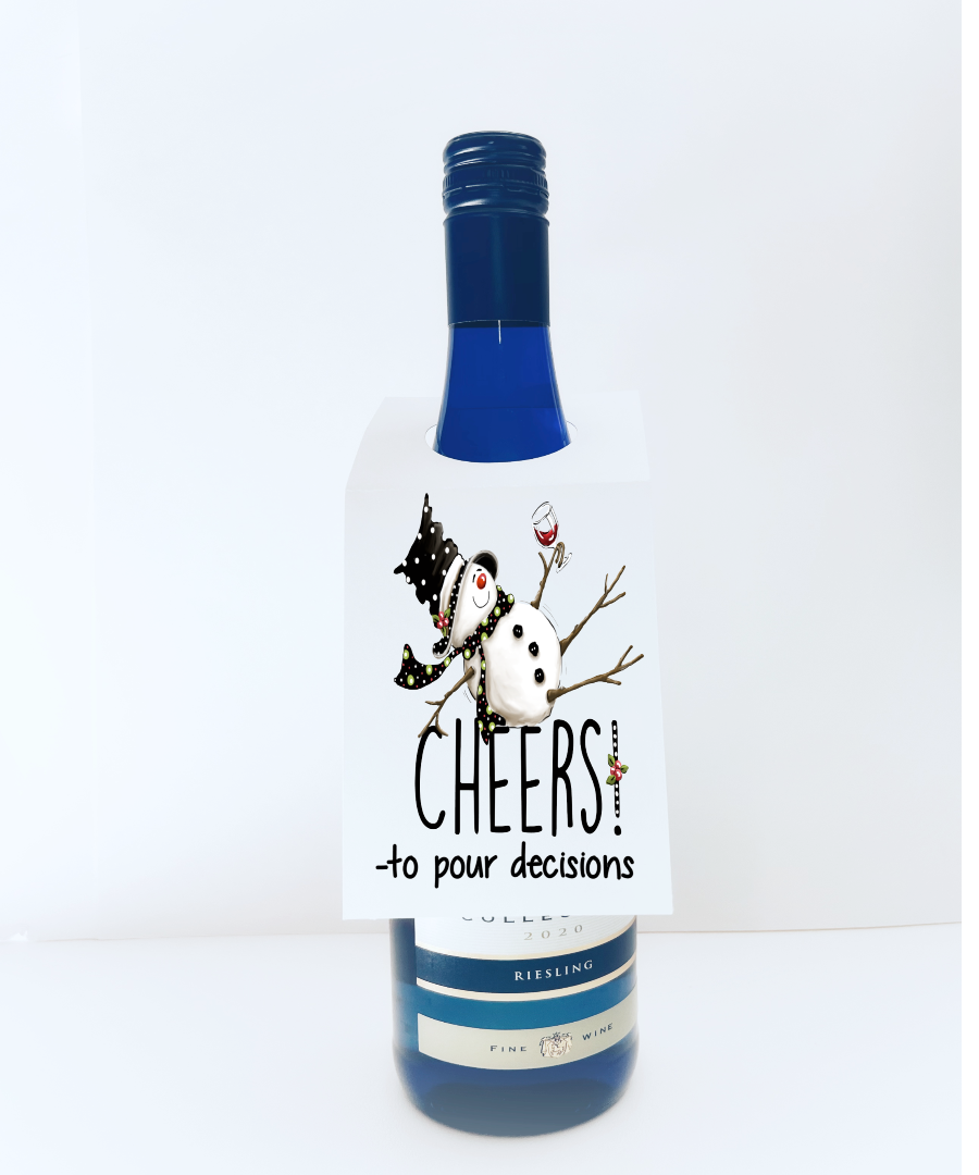 Cheers Wine Gift Tag Printable