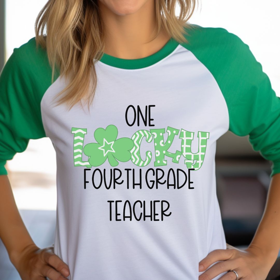 one lucky teacher shirt
