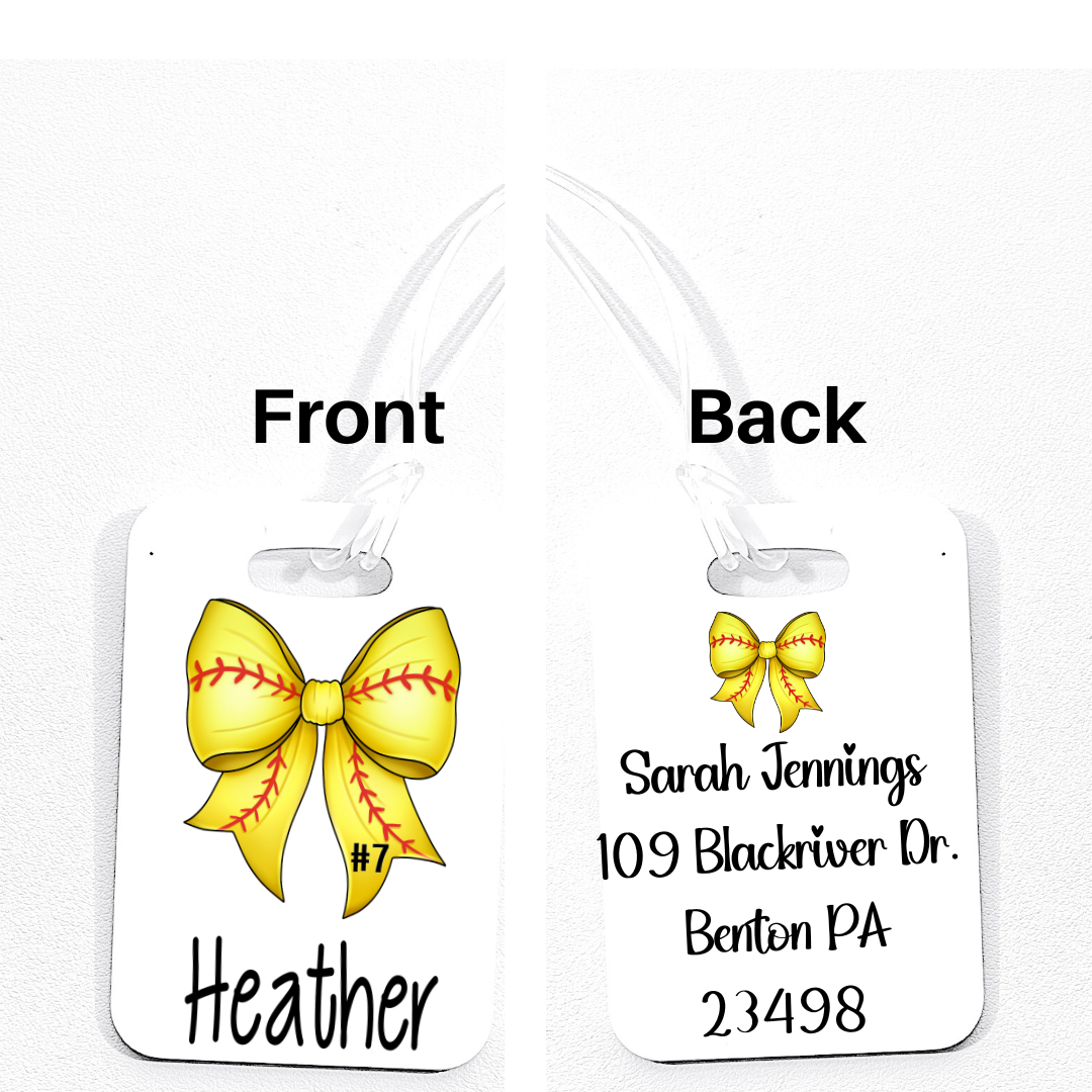 Customized Girl's Sports Bag Tag