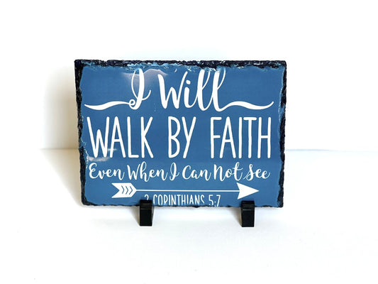 Inspirational Wall Art|Bible Verse Quote Walk By Faith