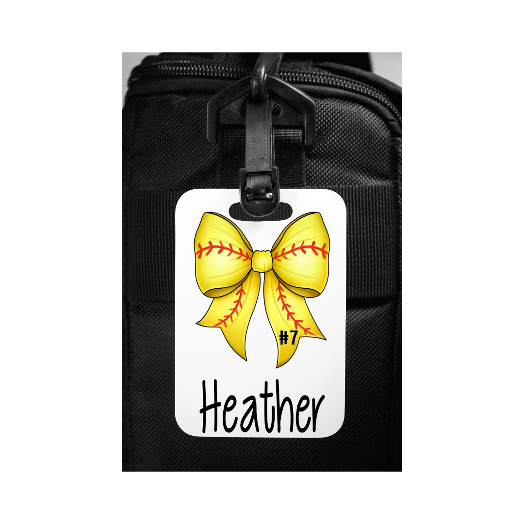 Softball bag tag