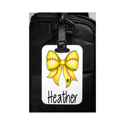 Softball bag tag
