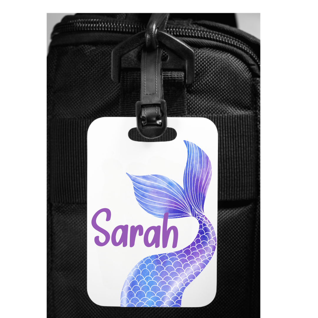 mermaid bag tag