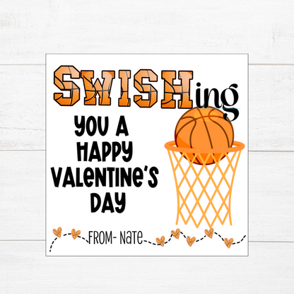 valentines day card basketball