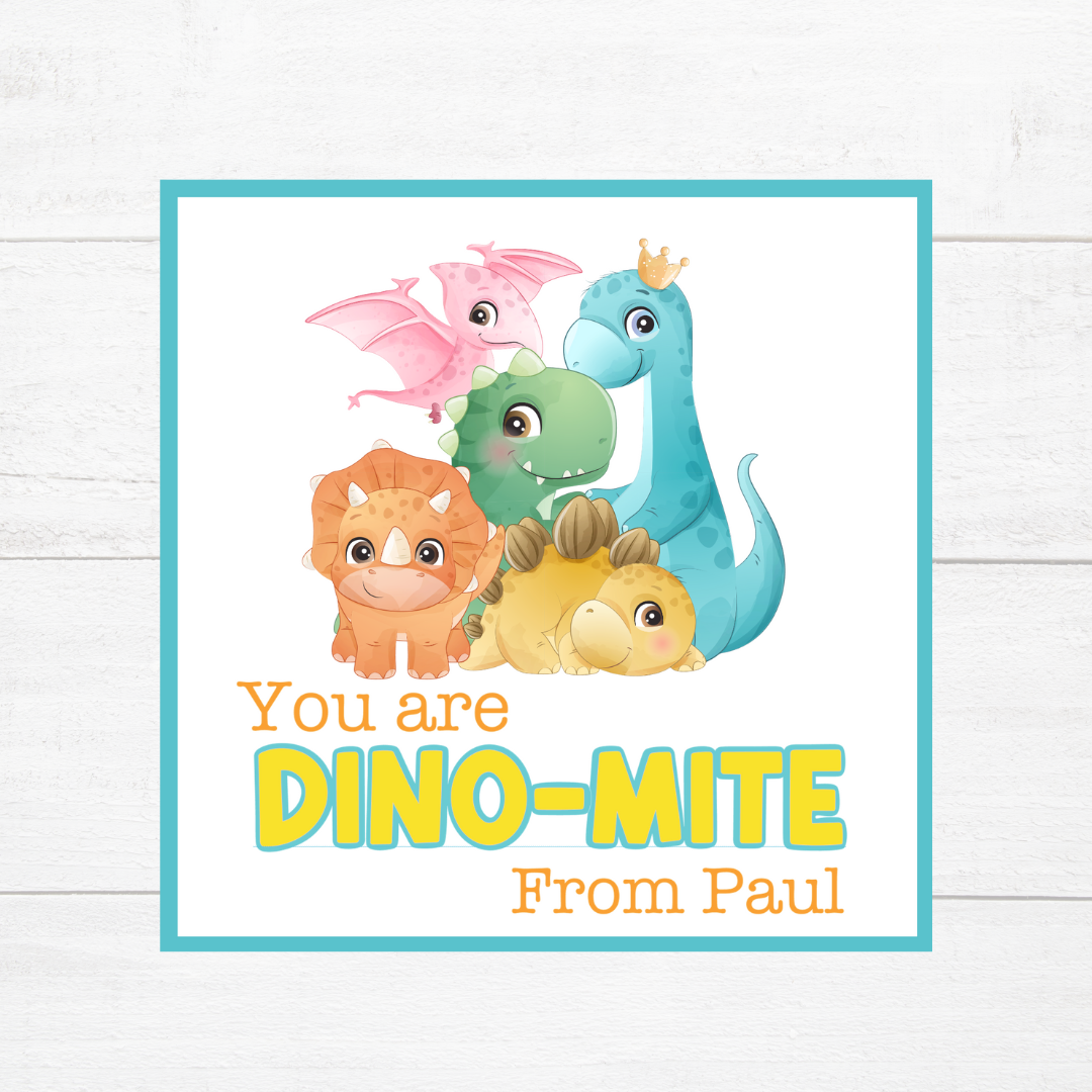 valentines day card dinosaur.