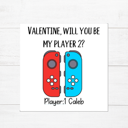 Gamer Valentine's Day card.