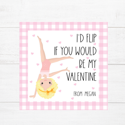 valentine day card gymnastic.