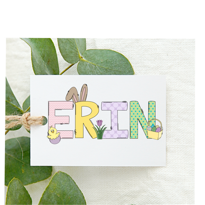 Personalized Easter Basket Name Tag