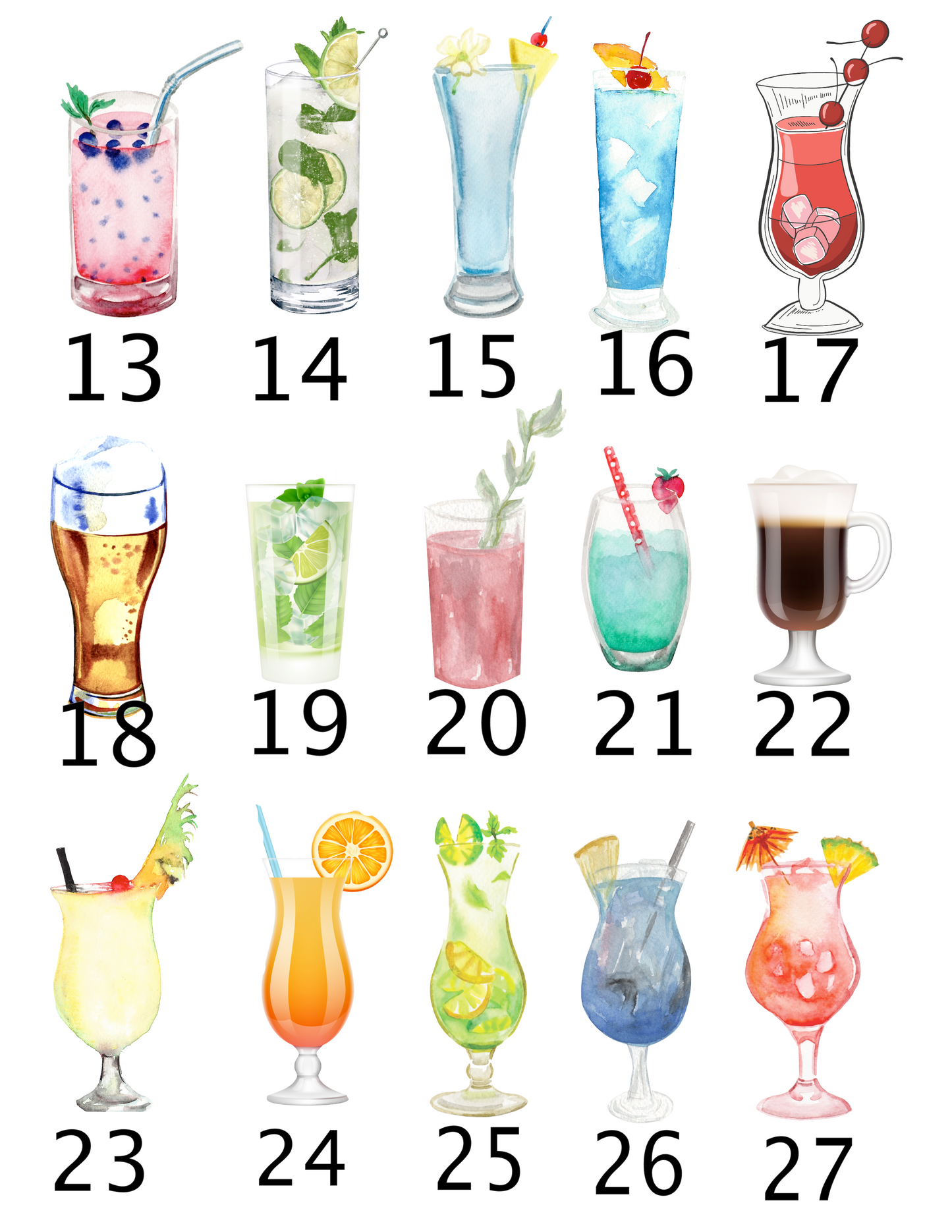 Printable Cocktail Bridal Shower