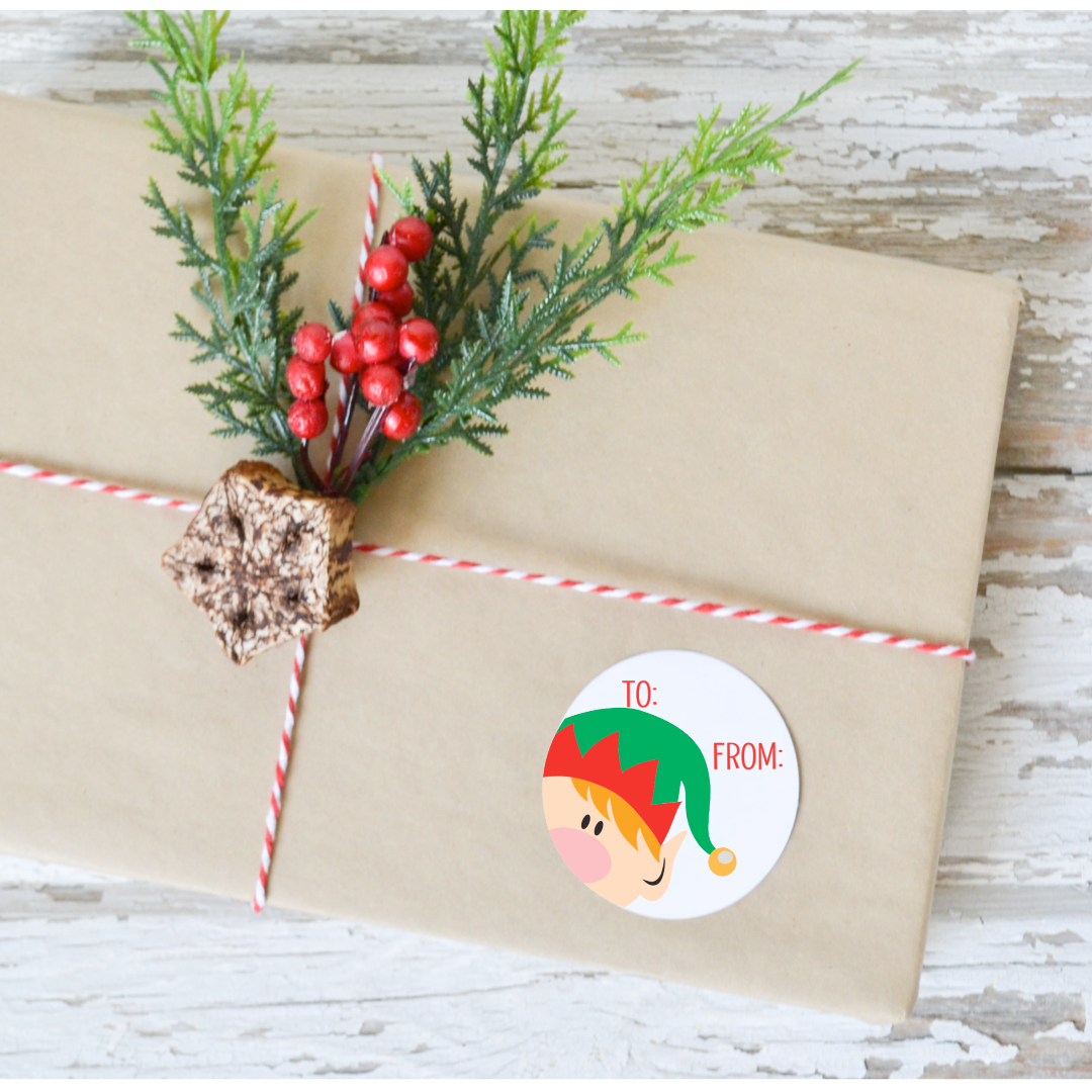 Elf Christmas Gift Labels