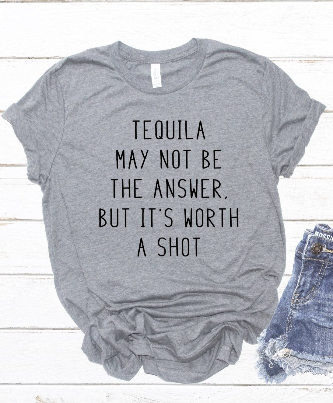 Tequila  It's worth a shot! - V-Neck T-Shirt