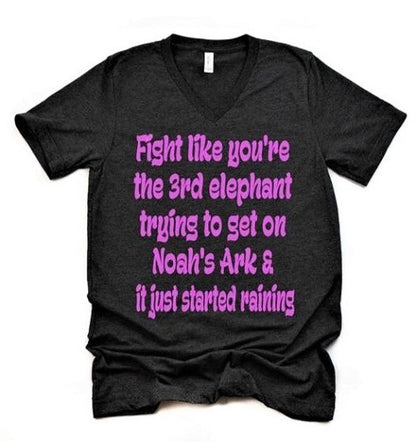 Motivational | Fight Cancer V-Neck T-Shirt