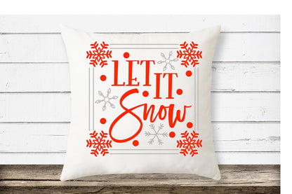 Holiday Throw Pillows | Let it snow