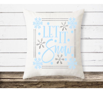 Holiday Throw Pillows | Let it snow