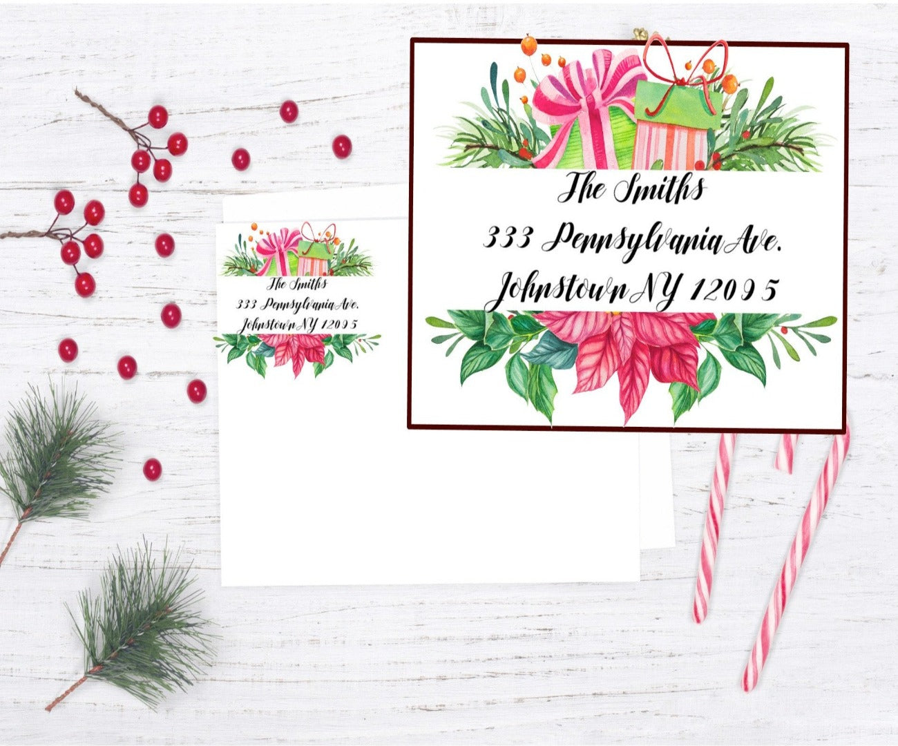 Personalized Christmas Return address labels