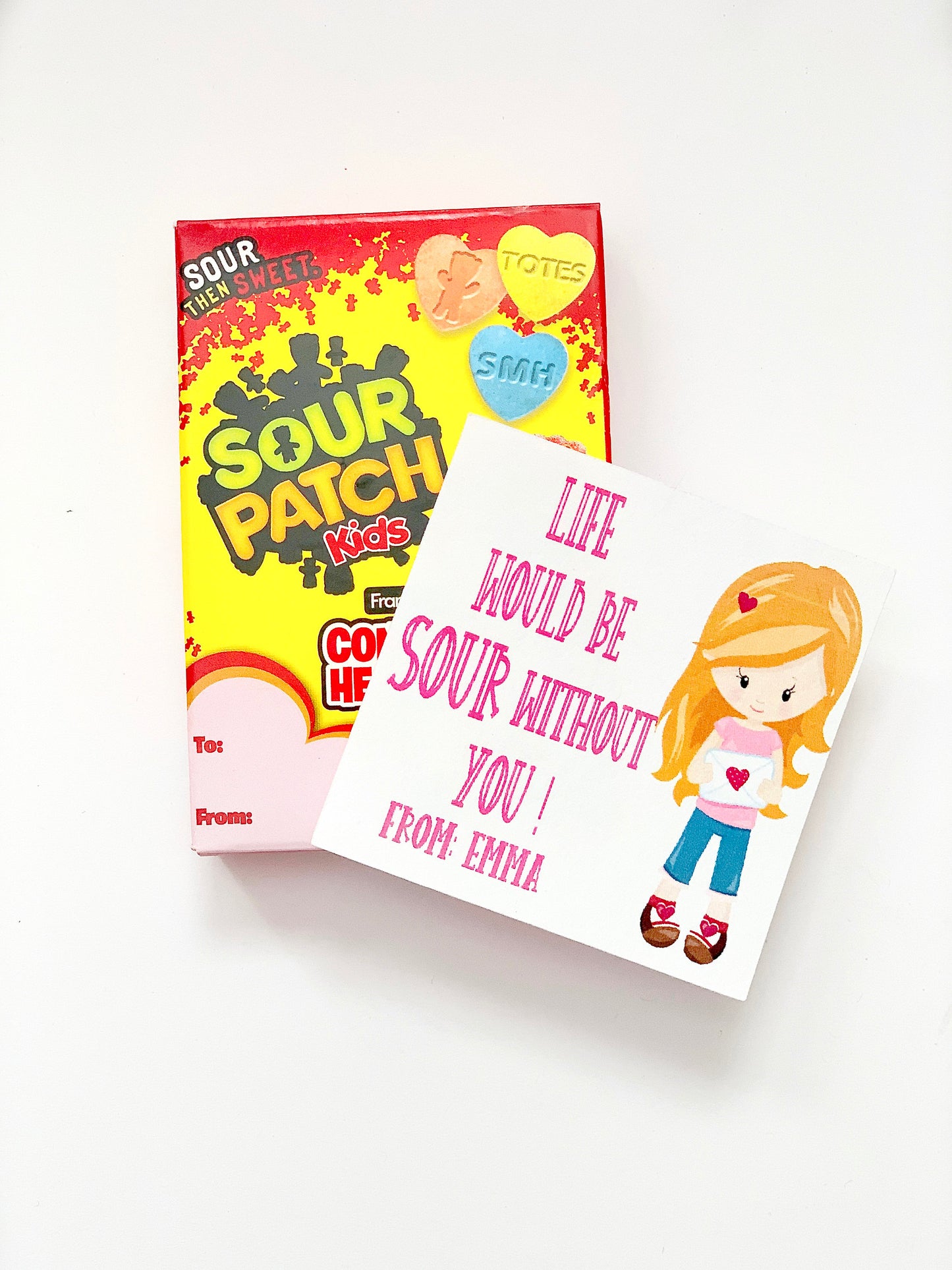 Personalized Valentines Card Exchange | Sour Patch Candy