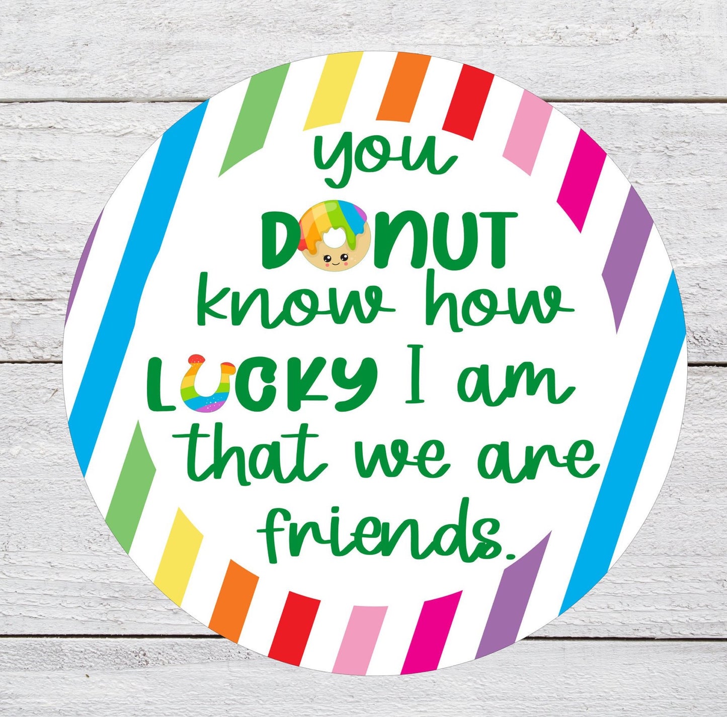 St. Patricks Day Donut Favor Tags