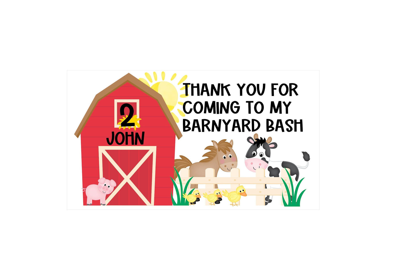 Thank You for Coming | Barnyard Animals