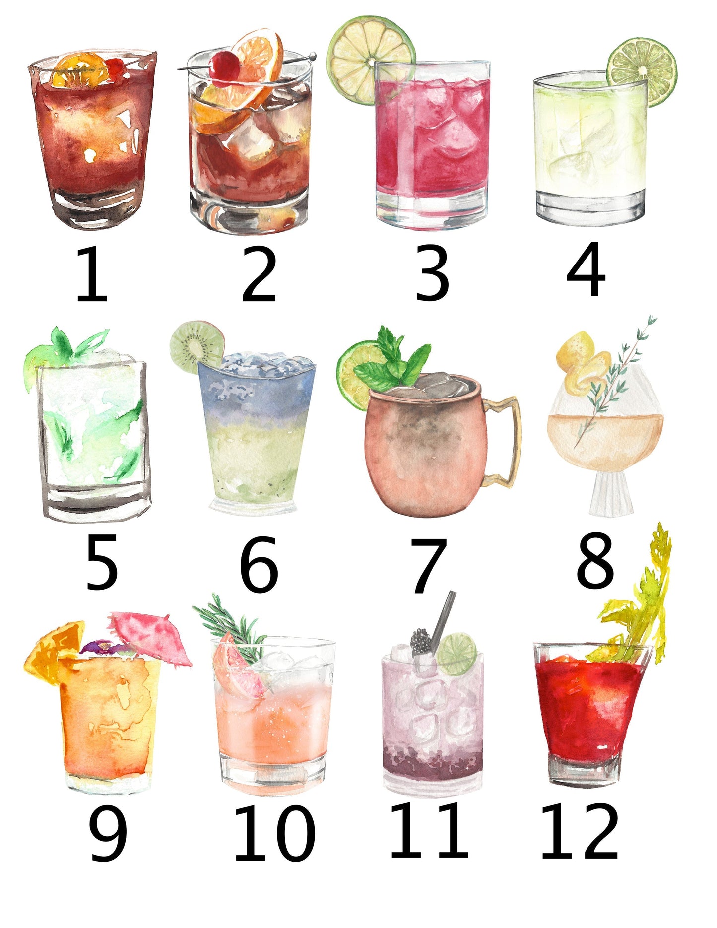 Signature Drink Menu | His and Her Drinks Printable Print at Home