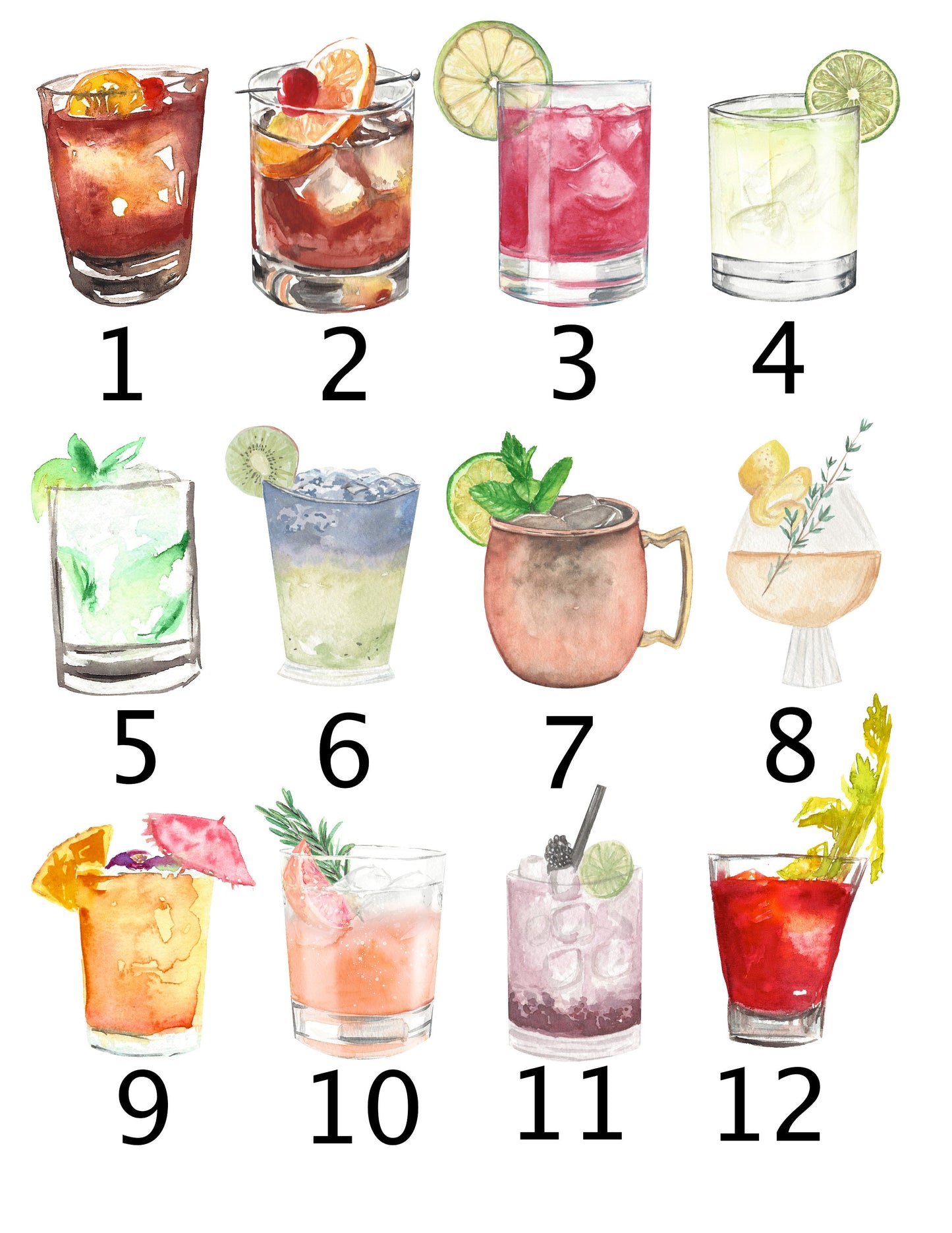 Printable Bridal Shower Signature Drink Menu