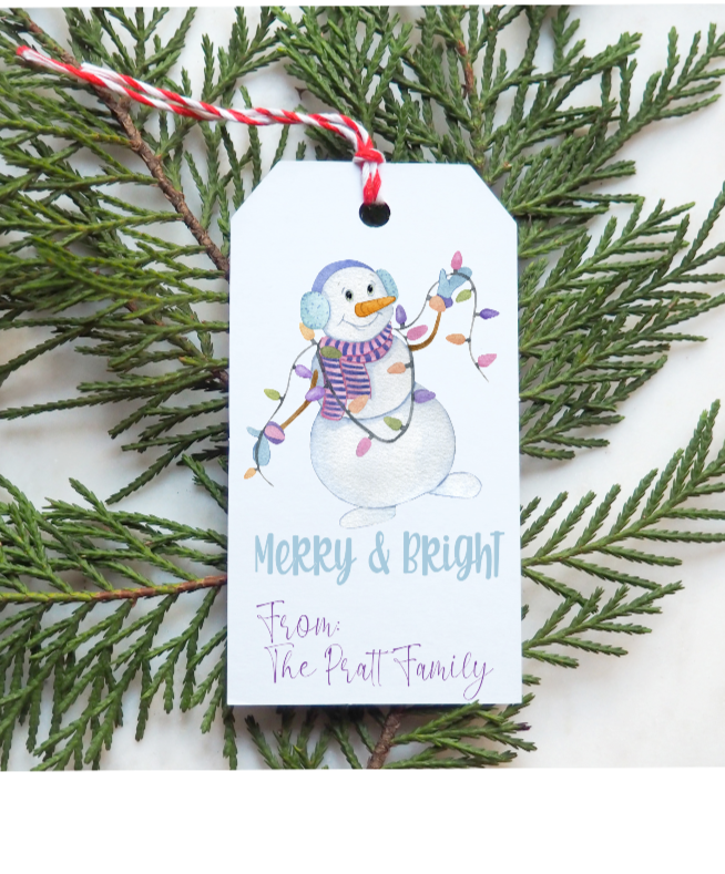 Personalized Gift Tag | Snowman