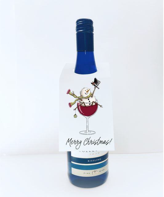Christmas Wine Gift Tag Printable