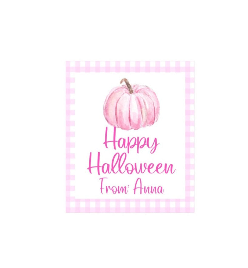 pink halloween pumpkin