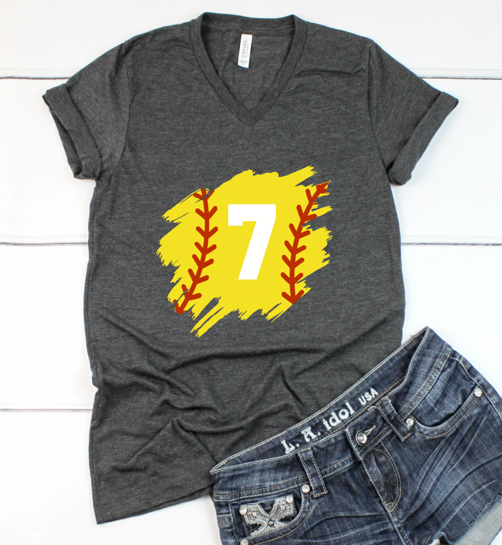 Custom Softball Ladies T-shirt