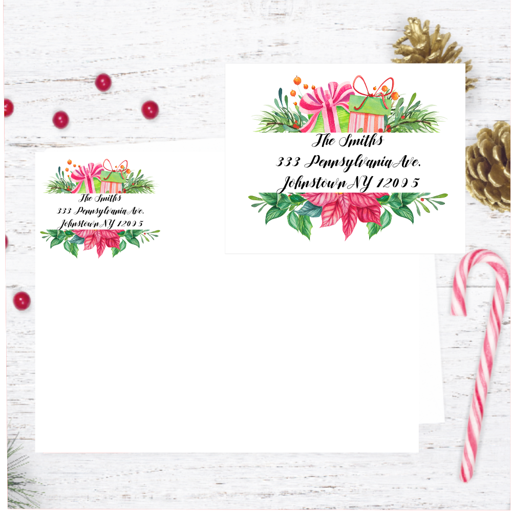 Personalized Christmas Return address labels